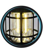 Lampe camping style tempête verte - 10x16.6x10 cm