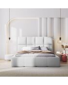 Lit avec coffre de rangement Isa gris clair froid - 230x165x125 cm