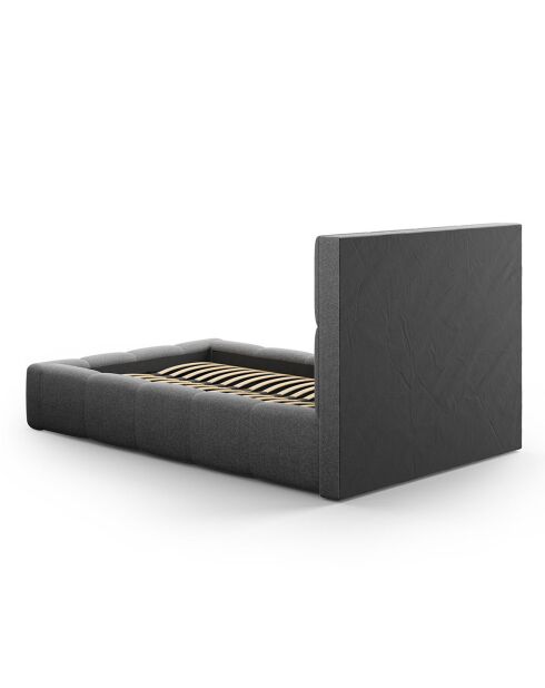 Lit avec coffre de rangement Isa gris foncé - 230x165x125 cm