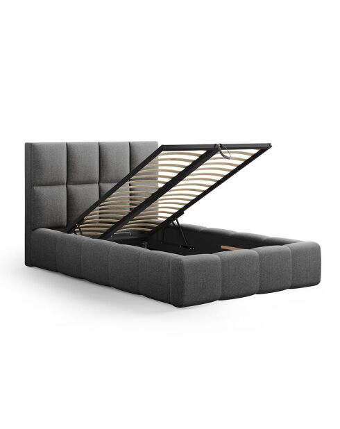 Lit avec coffre de rangement Isa gris foncé - 230x165x125 cm