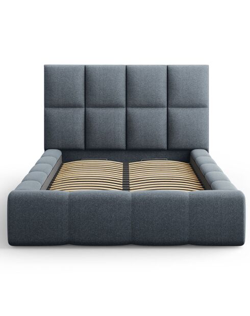 Lit avec coffre de rangement Isa bleu foncé - 230x165x125 cm