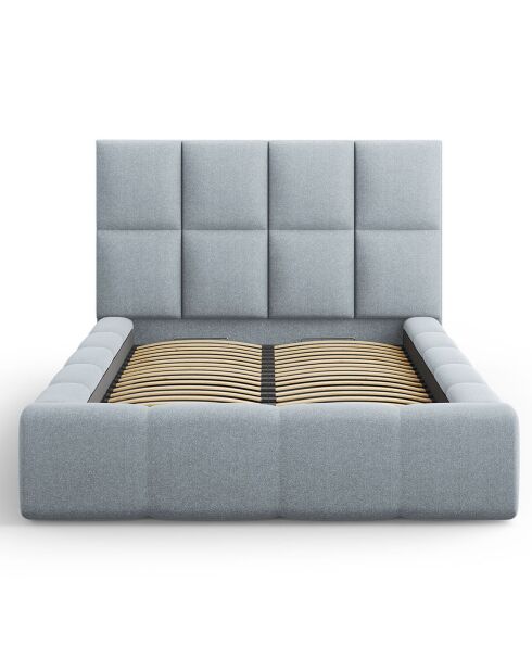 Lit avec coffre de rangement Isa bleu clair - 230x165x125 cm