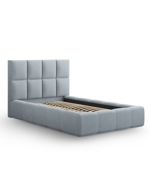 Lit avec coffre de rangement Isa bleu clair - 230x165x125 cm