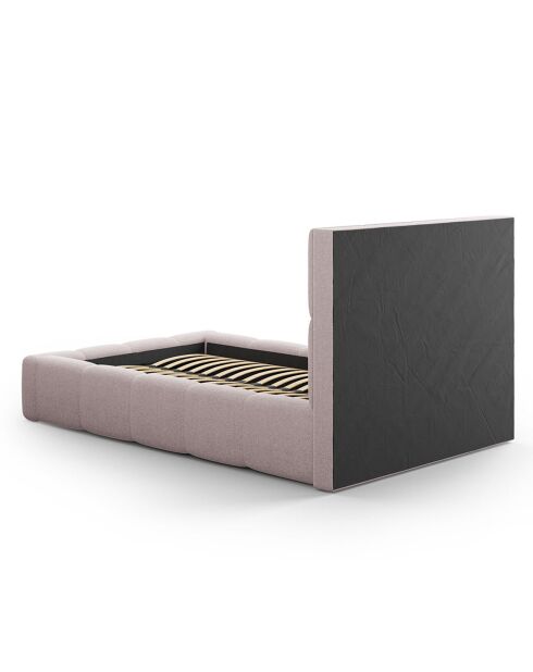 Lit avec coffre de rangement Isa rose - 230x165x125 cm