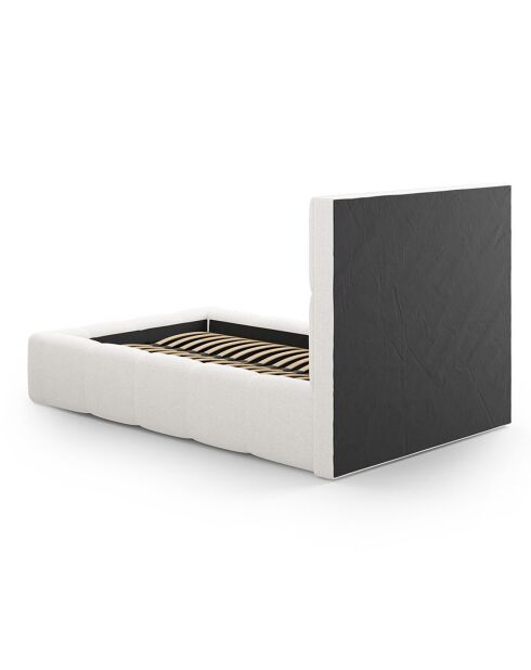 Lit avec coffre de rangement Isa blanc - 230x165x125 cm