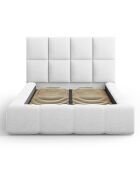 Lit avec coffre de rangement Isa gris clair froid - 230x185x125 cm