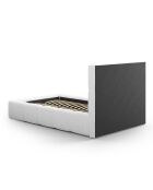 Lit avec coffre de rangement Isa gris clair froid - 230x185x125 cm