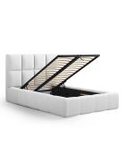 Lit avec coffre de rangement Isa gris clair froid - 230x185x125 cm