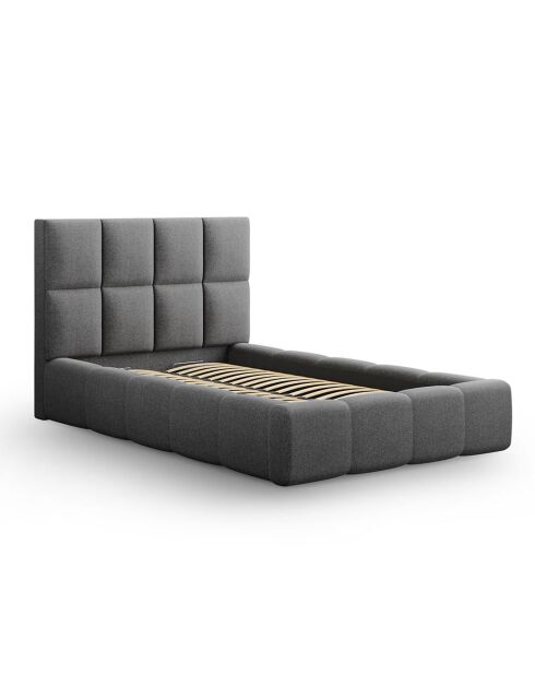 Lit avec coffre de rangement Isa gris foncé - 230x185x125 cm