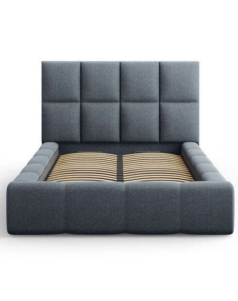 Lit avec coffre de rangement Isa bleu foncé - 230x185x125 cm