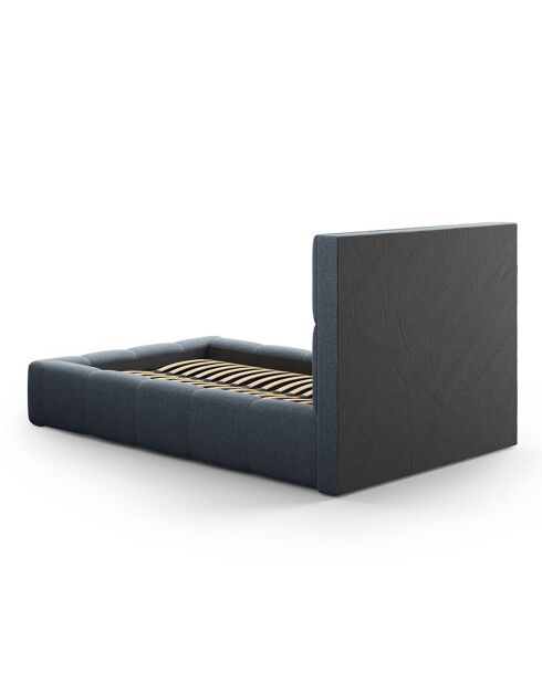 Lit avec coffre de rangement Isa bleu foncé - 230x185x125 cm