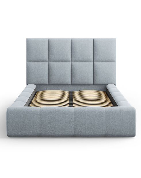 Lit avec coffre de rangement Isa bleu clair - 230x185x125 cm