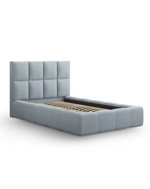 Lit avec coffre de rangement Isa bleu clair - 230x185x125 cm
