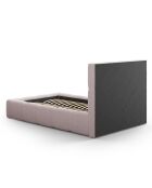 Lit avec coffre de rangement Isa rose - 230x185x125 cm