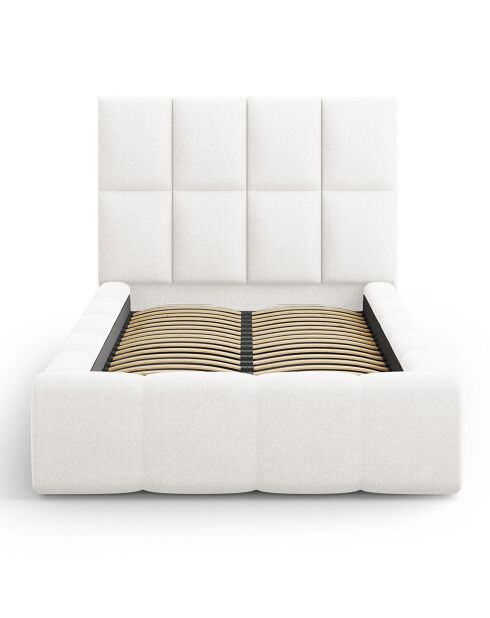Lit avec coffre de rangement Isa blanc - 230x185x125 cm