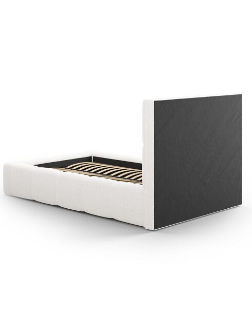 Lit avec coffre de rangement Isa blanc - 230x185x125 cm