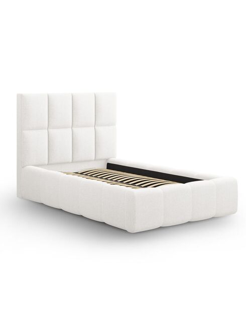 Lit avec coffre de rangement Isa blanc - 230x185x125 cm