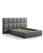 Lit avec coffre de rangement Isa gris foncé - 230x200x125 cm