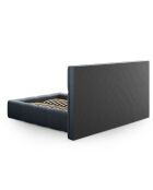 Lit avec coffre de rangement Isa bleu foncé - 230x200x125 cm