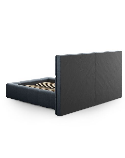 Lit avec coffre de rangement Isa bleu foncé - 230x200x125 cm