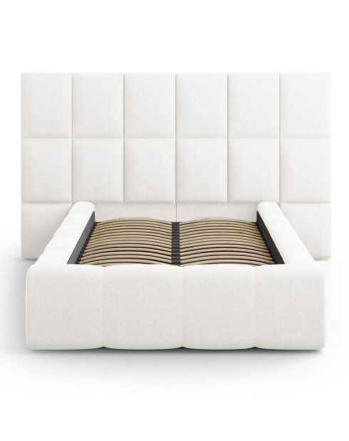 Lit avec coffre de rangement Isa blanc - 230x200x125 cm