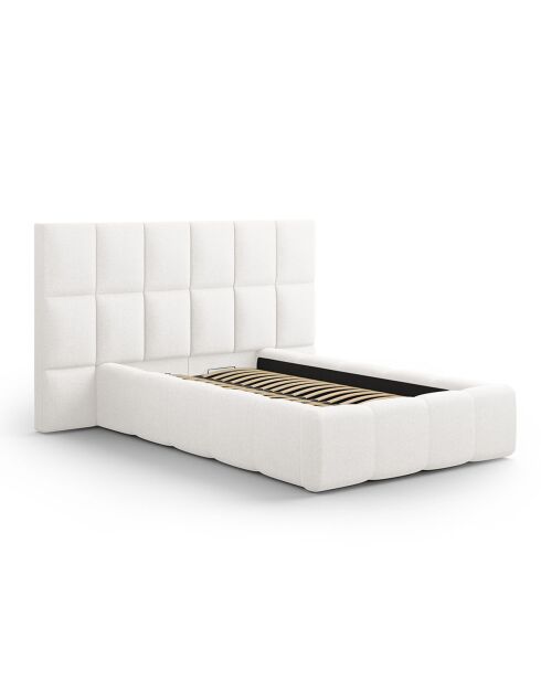 Lit avec coffre de rangement Isa blanc - 230x200x125 cm