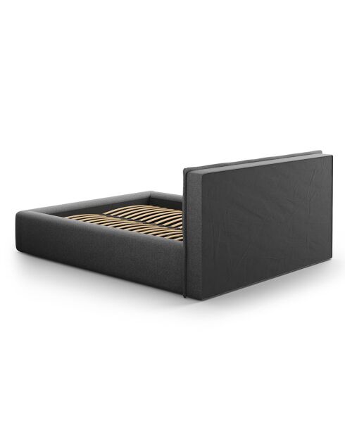 Lit avec coffre de rangement Tena gris foncé - 230x165x100 cm