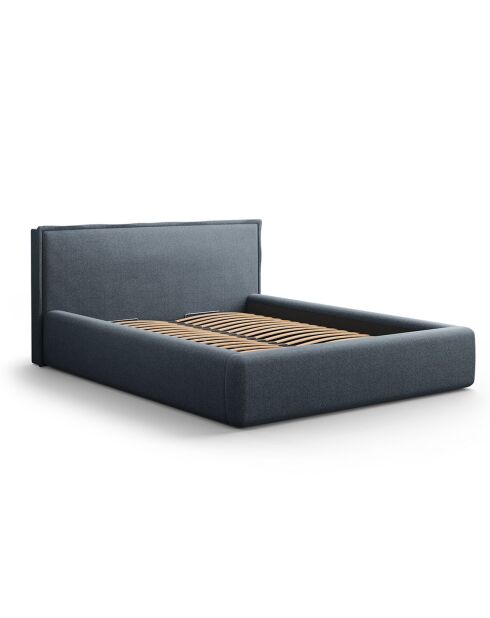 Lit avec coffre de rangement Tena bleu foncé - 230x165x100 cm