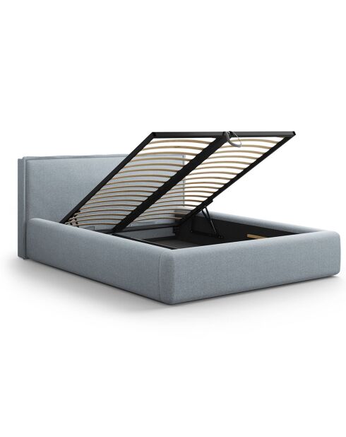 Lit avec coffre de rangement Tena bleu clair - 230x165x100 cm