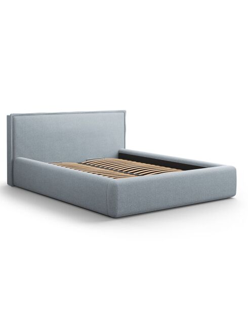 Lit avec coffre de rangement Tena bleu clair - 230x165x100 cm