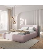 Lit avec coffre de rangement Tena rose - 230x165x100 cm