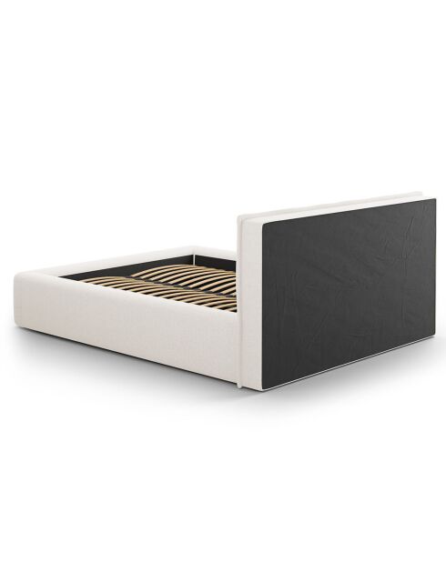 Lit avec coffre de rangement Tena blanc - 230x165x100 cm