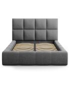Lit avec coffre de rangement Isa gris foncé - 230x205x125 cm