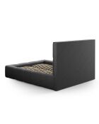 Lit avec coffre de rangement Isa gris foncé - 230x205x125 cm