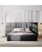 Lit avec coffre de rangement Isa gris foncé - 230x205x125 cm
