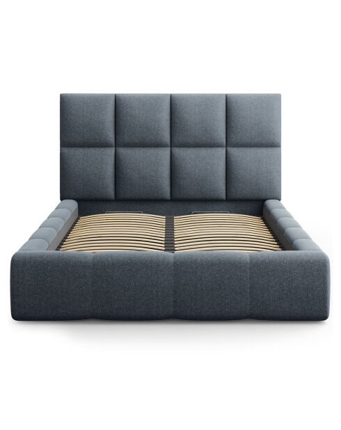 Lit avec coffre de rangement Isa bleu foncé - 230x205x125 cm