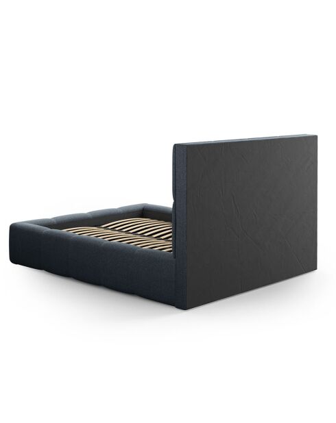 Lit avec coffre de rangement Isa bleu foncé - 230x205x125 cm