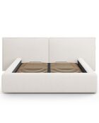 Lit avec coffre de rangement Tena blanc - 230x300x100 cm