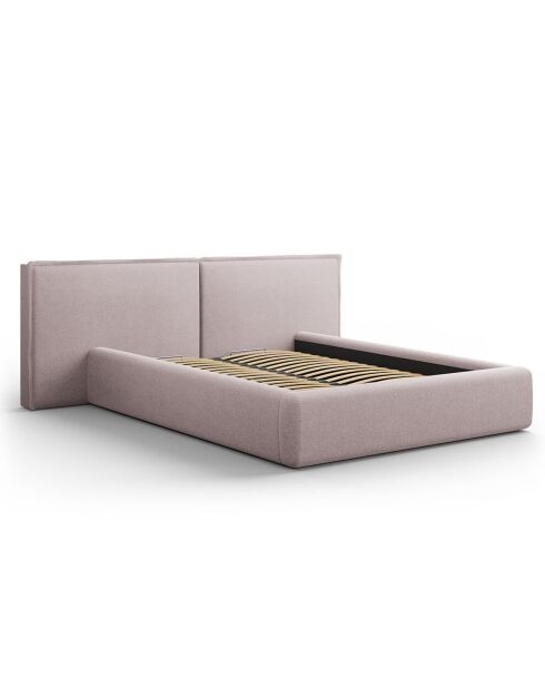 Lit avec coffre de rangement Tena rose - 230x300x100 cm