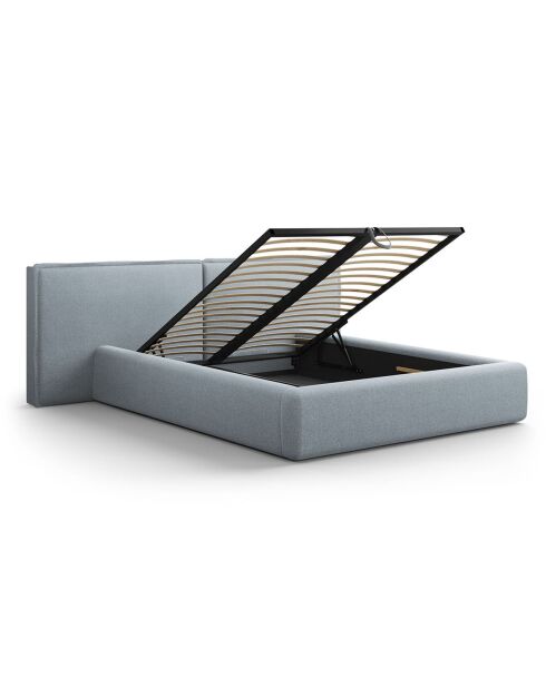 Lit avec coffre de rangement Tena bleu clair - 230x300x100 cm