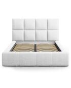 Lit avec coffre de rangement Isa gris clair froid - 230x205x125 cm