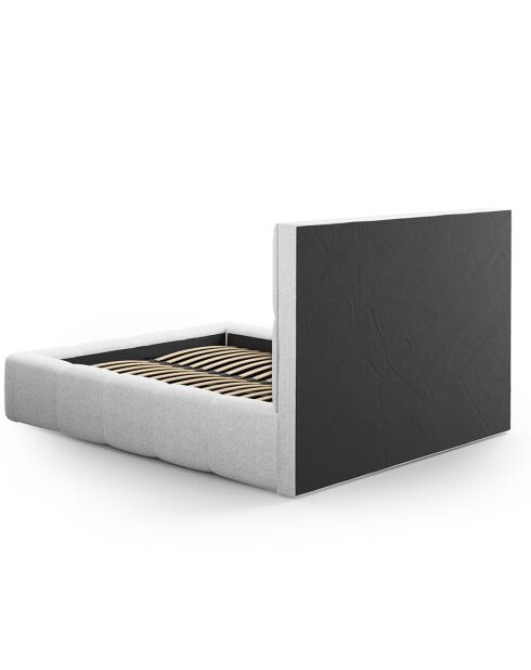Lit avec coffre de rangement Isa gris clair froid - 230x205x125 cm