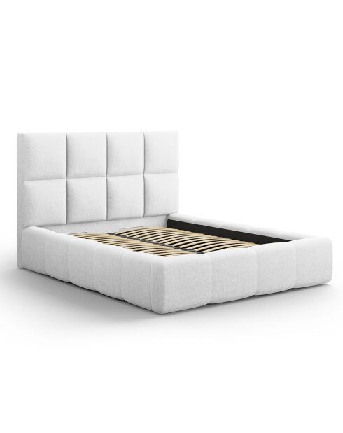 Lit avec coffre de rangement Isa gris clair froid - 230x205x125 cm