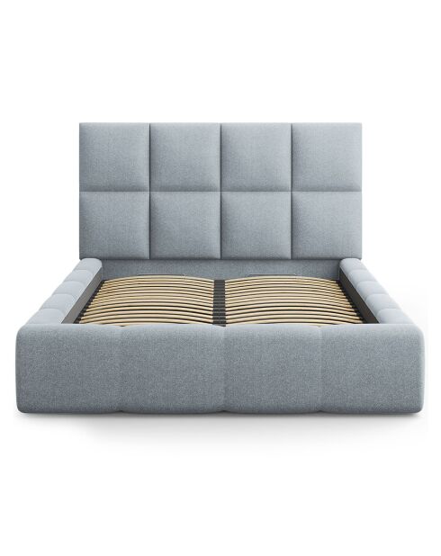 Lit avec coffre de rangement Isa bleu clair - 230x205x125 cm
