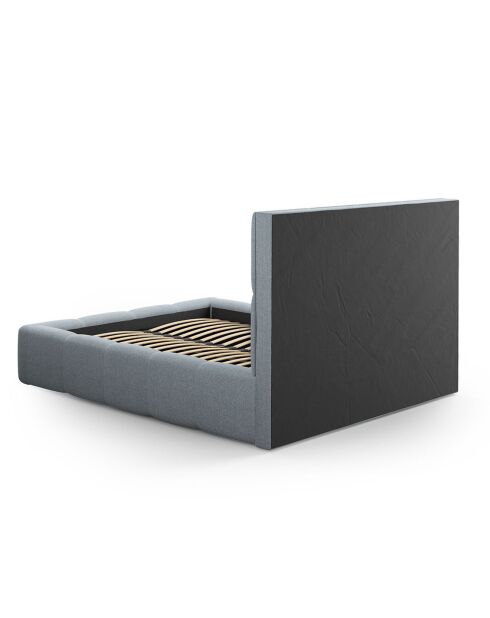 Lit avec coffre de rangement Isa bleu clair - 230x205x125 cm