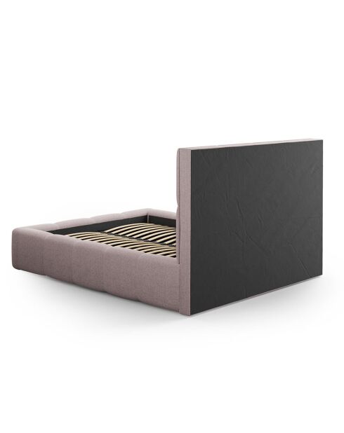 Lit avec coffre de rangement Isa rose - 230x205x125 cm