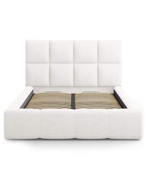 Lit avec coffre de rangement Isa blanc - 230x205x125 cm