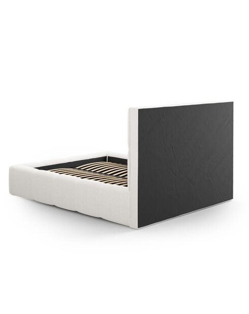 Lit avec coffre de rangement Isa blanc - 230x205x125 cm