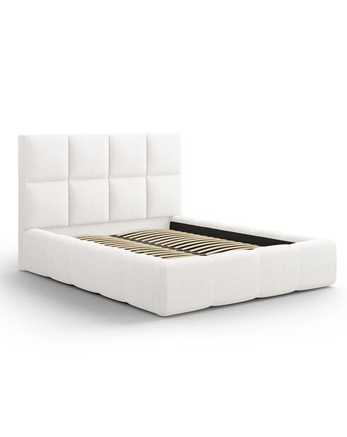 Lit avec coffre de rangement Isa blanc - 230x205x125 cm