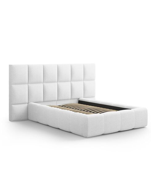 Lit avec coffre de rangement Isa gris clair froid - 230x250x125 cm